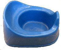 small blue potty